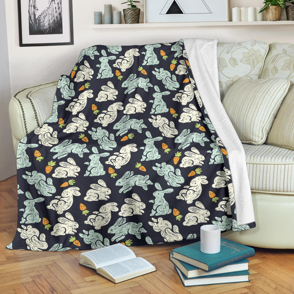 Bunny Pattern Print Design 04 Premium Blanket