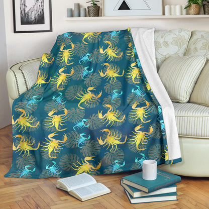 Scorpion Pattern Print Design 02 Premium Blanket