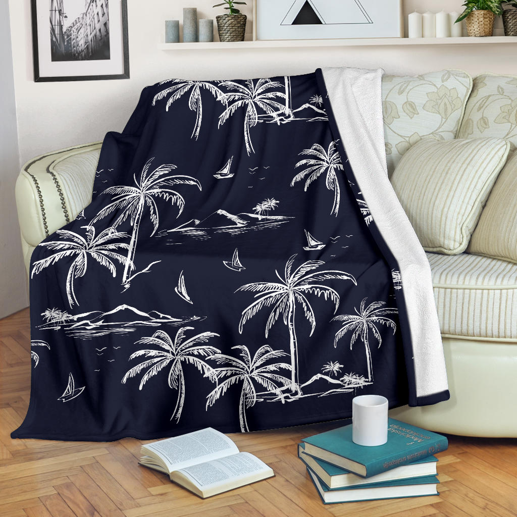 Pacific island Pattern Print Design A02 Premium Blanket