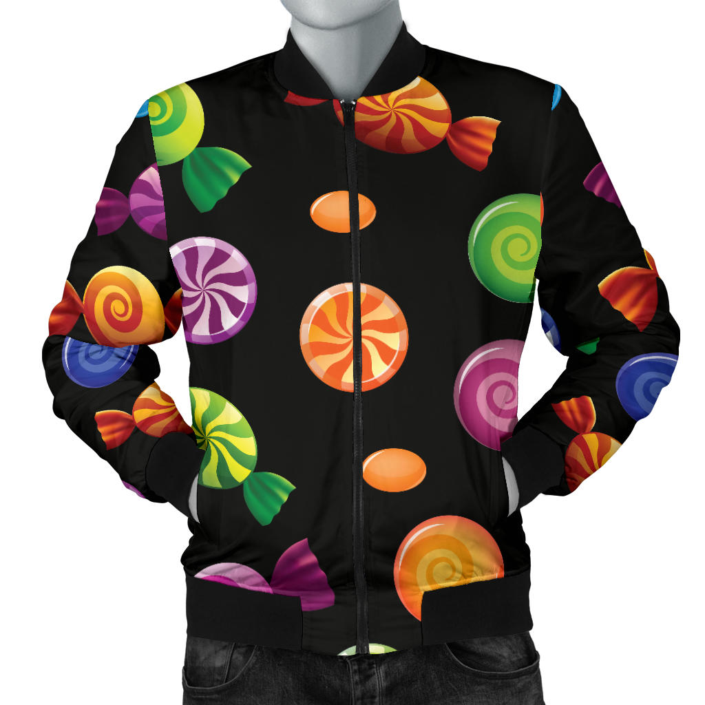 Candy Pattern Print Design 01 Men Bomber Jacket