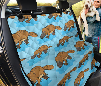 Platypus Pattern Print Design A02 Rear Dog Car Seat Cover Hammock