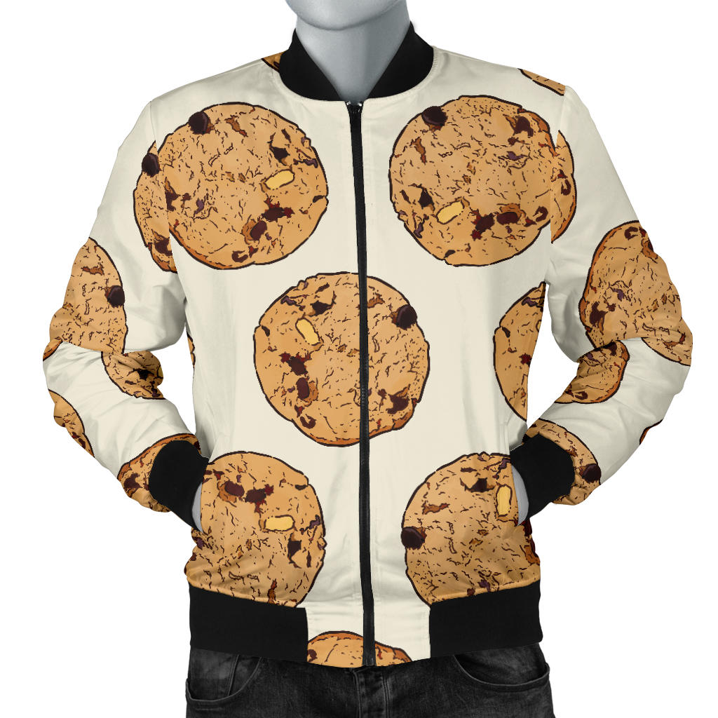 Cookie Pattern Print Design 05 Men Bomber Jacket