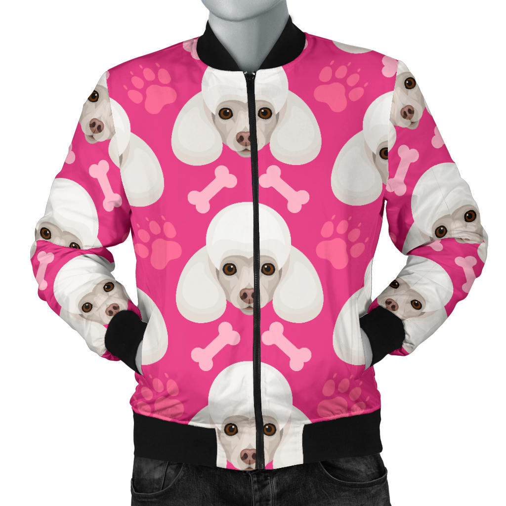 Poodle Pattern Print Design A04 Men Bomber Jacket