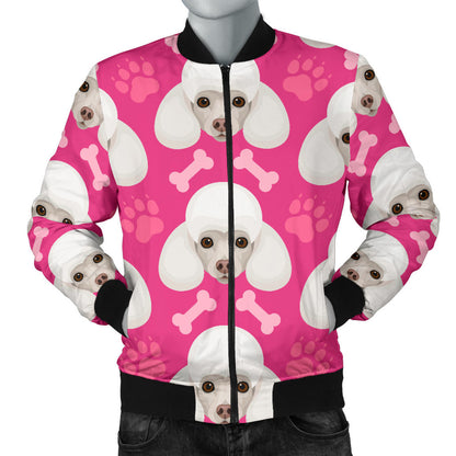 Poodle Pattern Print Design A04 Men Bomber Jacket