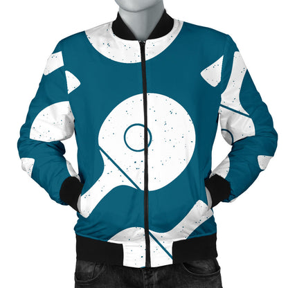Ping Pong Pattern Print Design A02 Men Bomber Jacket