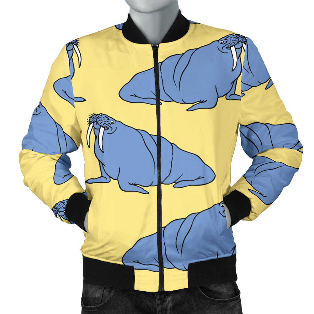 Walrus Pattern Print Design 02 Men Bomber Jacket