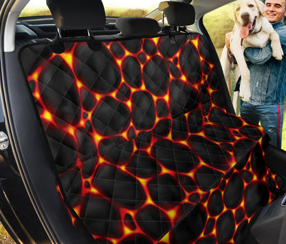 Lava Pattern Print Design 01 Rear Dog Car Seat Cover Hammock
