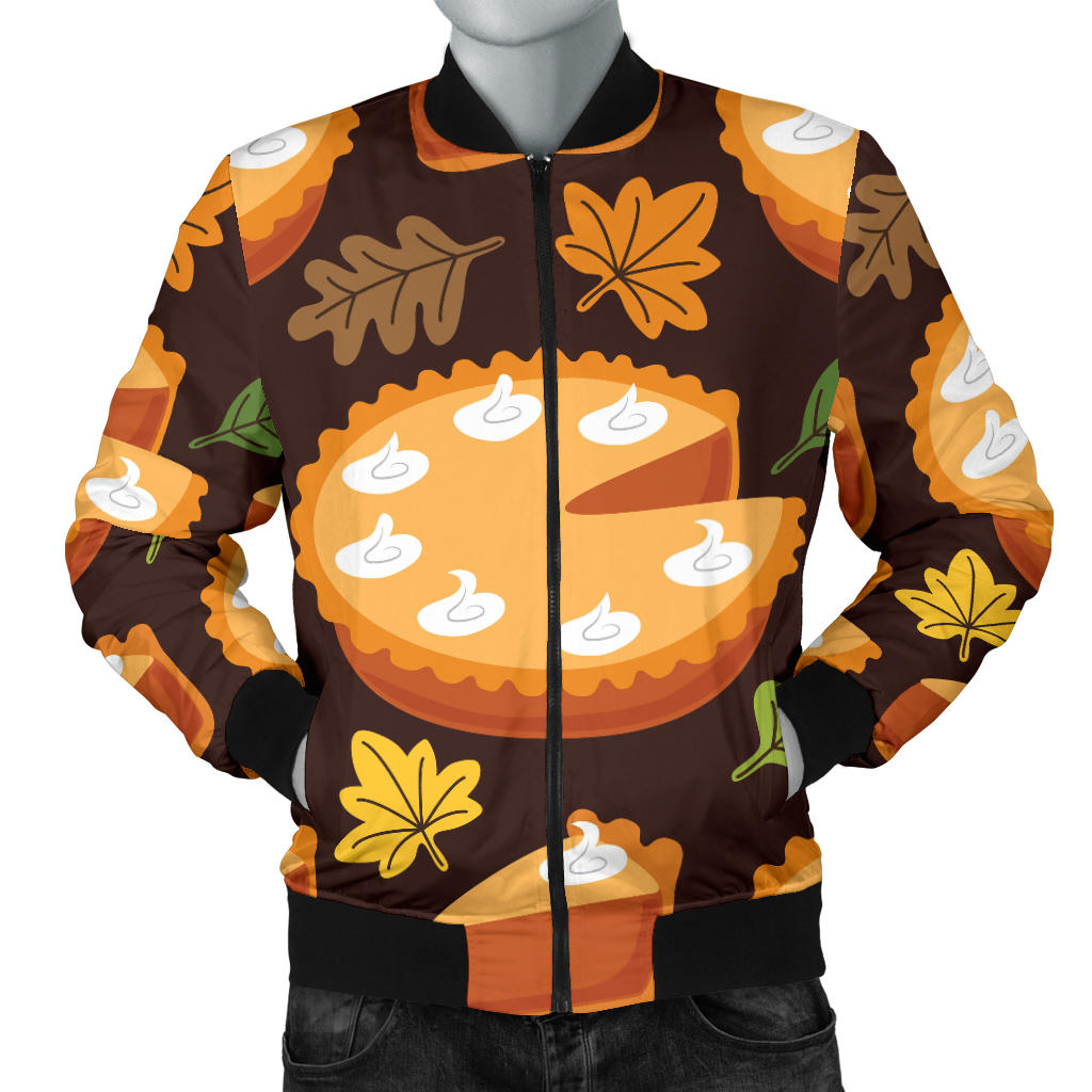 Pie Pattern Print Design A03 Men Bomber Jacket