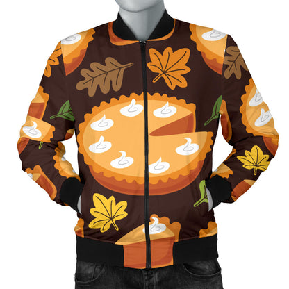 Pie Pattern Print Design A03 Men Bomber Jacket