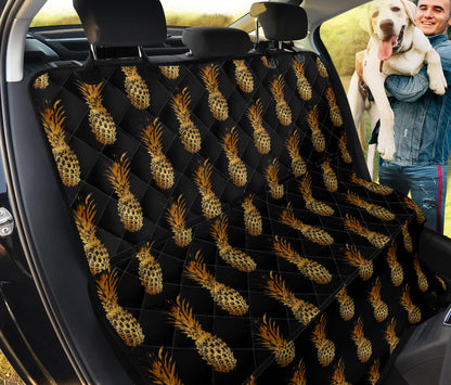 Pineapple Pattern Print Design A02 Rear Dog Car Seat Cover Hammock