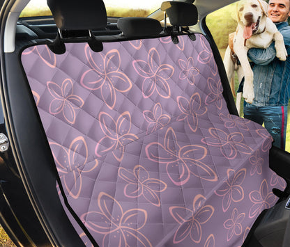 Plumeria Pattern Print Design A01 Rear Dog Car Seat Cover Hammock