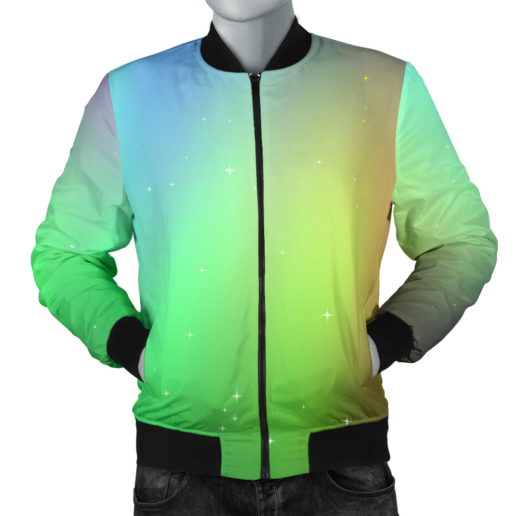 Aurora Borealis Pattern Print Design 03 Men Bomber Jacket