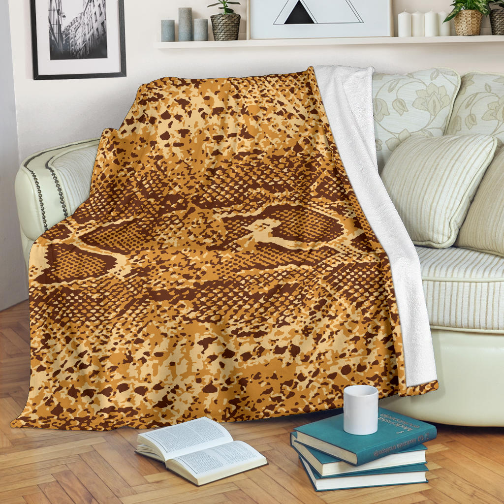 Python Brown Pattern Print Design A03 Premium Blanket