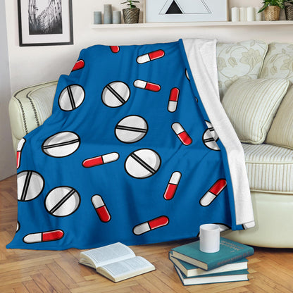 Pill Pattern Print Design A05 Premium Blanket