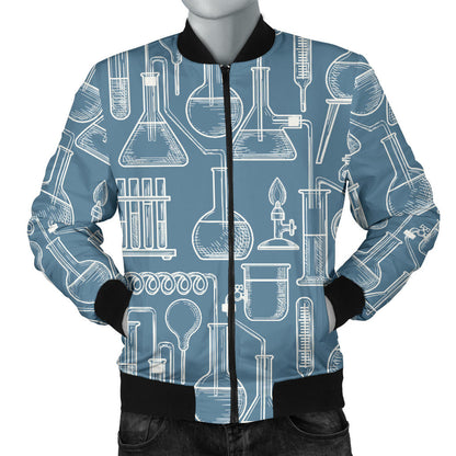 Chemical Pattern Print Design 05 Men Bomber Jacket