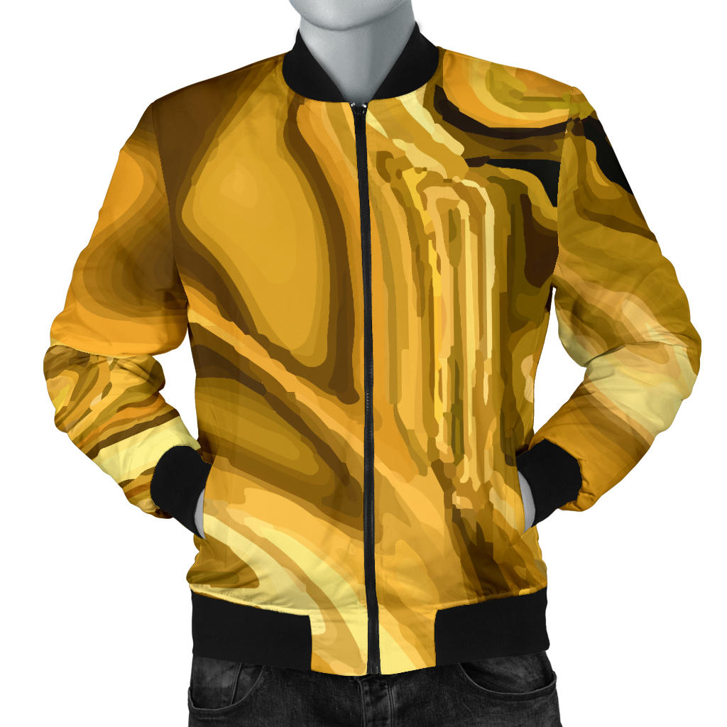 Liquid Pattern Print Design 03 Men Bomber Jacket