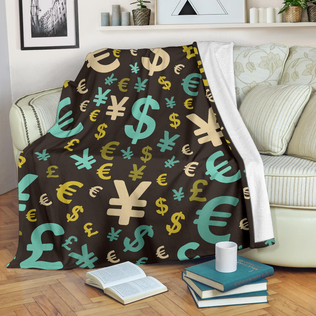 Money Pattern Print Design 01 Premium Blanket