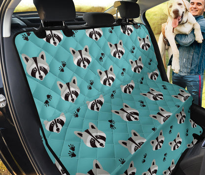 Raccoon Pattern Print Design A01 Rear Dog Car Seat Cover Hammock