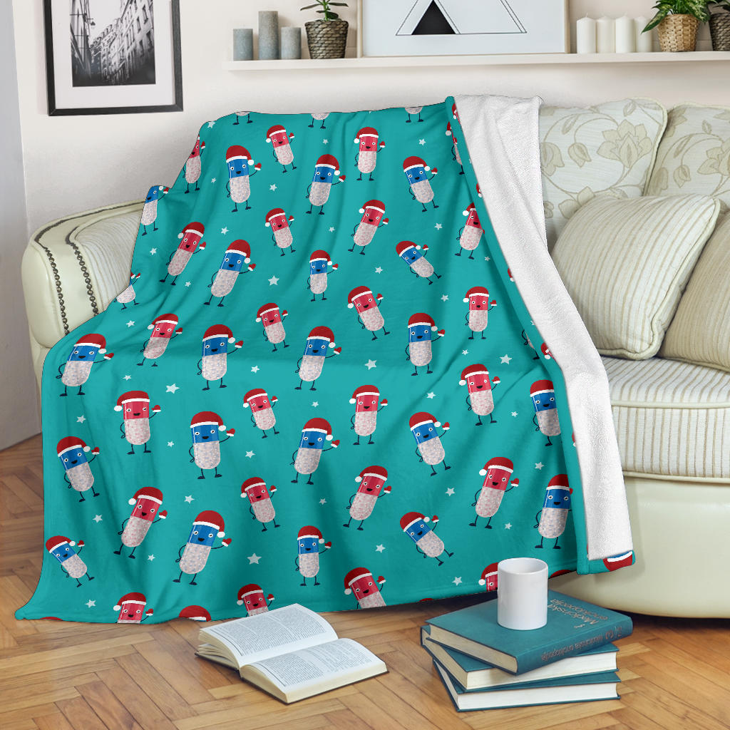 Pill Pattern Print Design A03 Premium Blanket