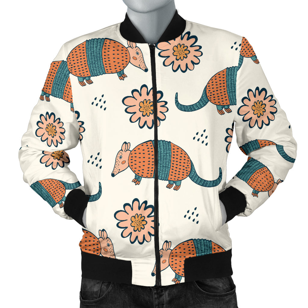 Armadillo Pattern Print Design 02 Men Bomber Jacket