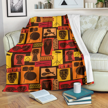 Percussion Pattern Print Design 02 Premium Blanket