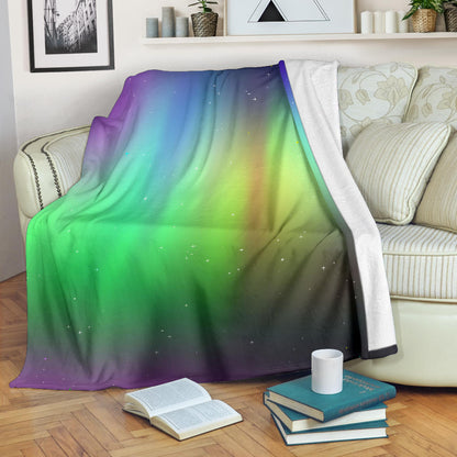 Aurora Borealis Pattern Print Design 03 Premium Blanket