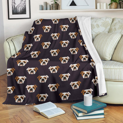 Bulldogs Pattern Print Design 03 Premium Blanket