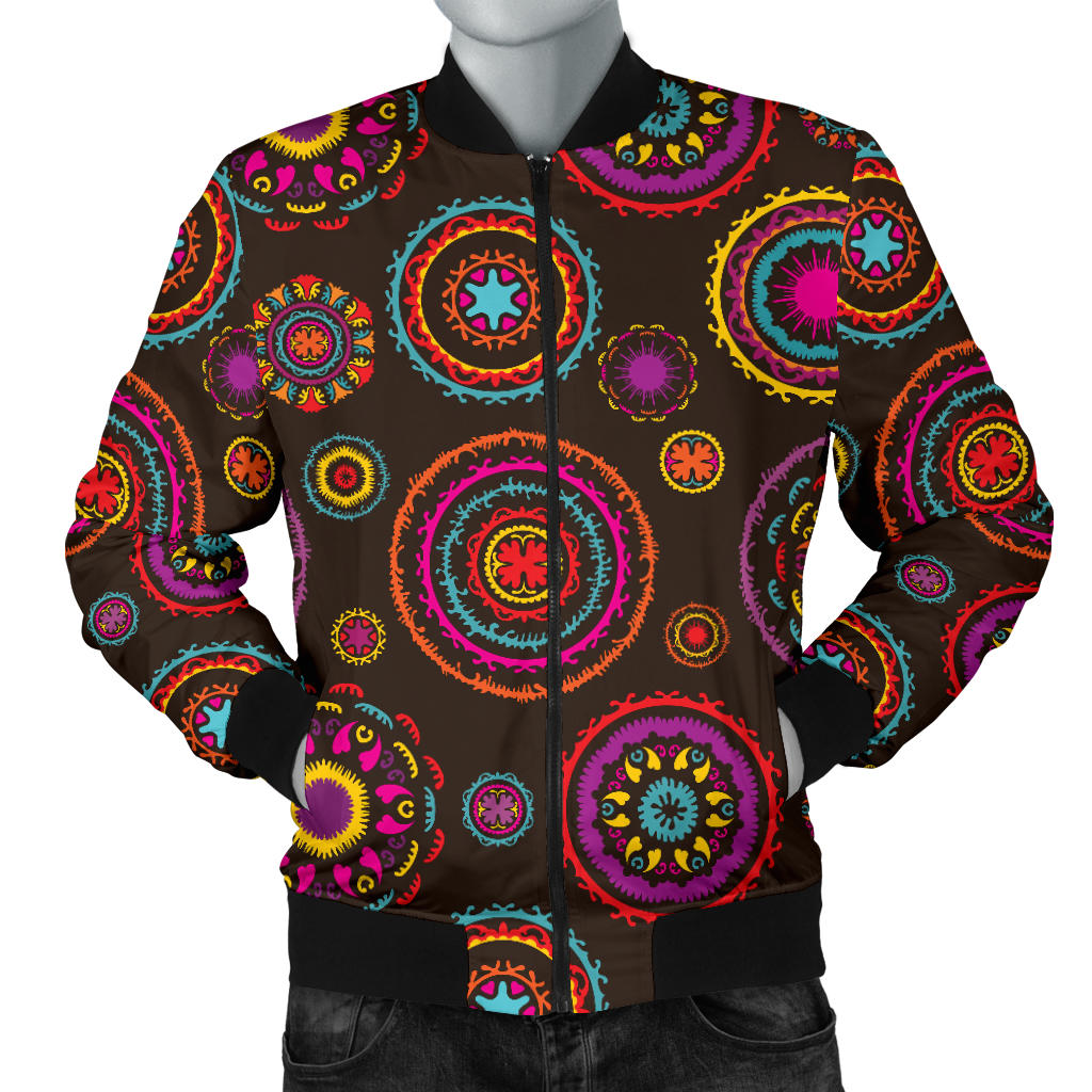 Bohemian Pattern Print Design 01 Men Bomber Jacket