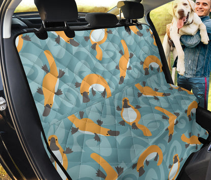 Platypus Pattern Print Design A01 Rear Dog Car Seat Cover Hammock