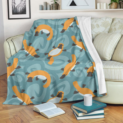 Platypus Pattern Print Design A01 Premium Blanket