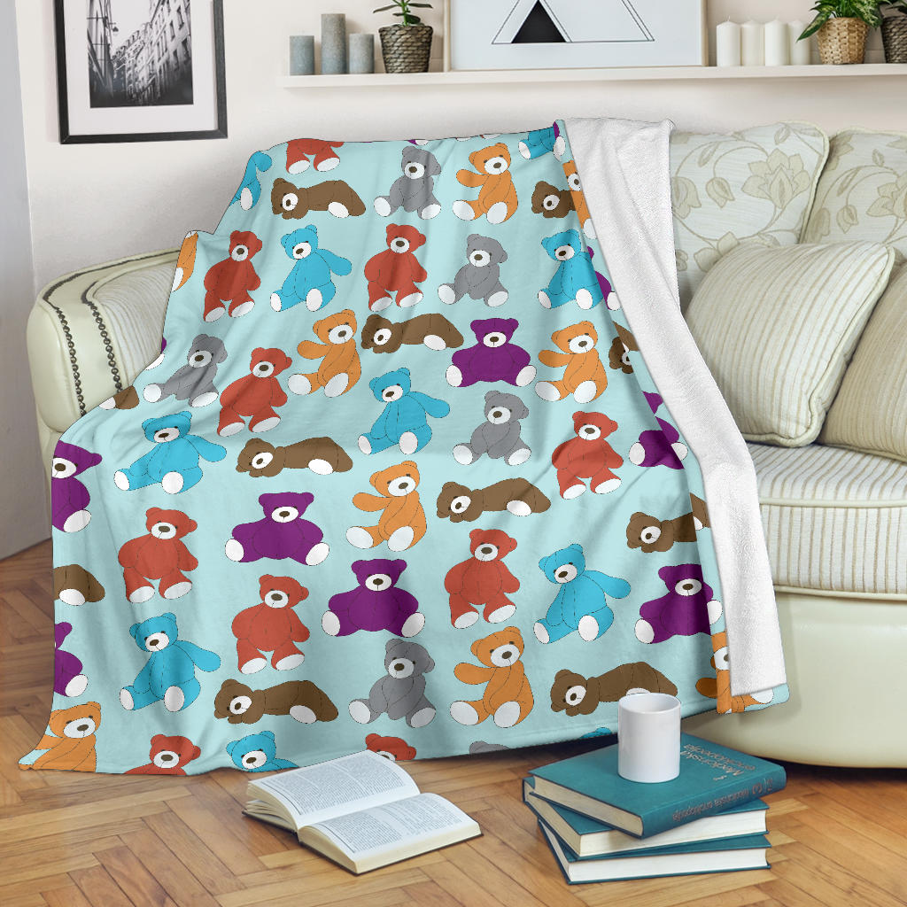 Bear Cute Pattern Print Design 03 Premium Blanket