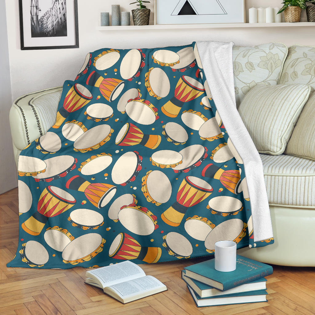 Tambourine Pattern Print Design 01 Premium Blanket