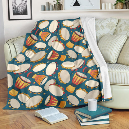 Tambourine Pattern Print Design 01 Premium Blanket