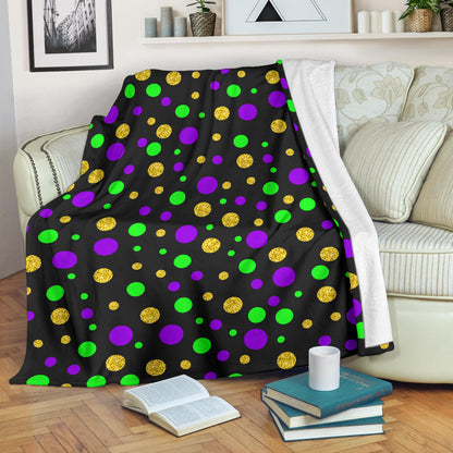 Mardi Gras Pattern Print Design 07 Premium Blanket