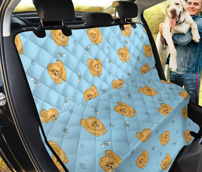 Pomeranians Pattern Print Design A03 Rear Dog Car Seat Cover Hammock