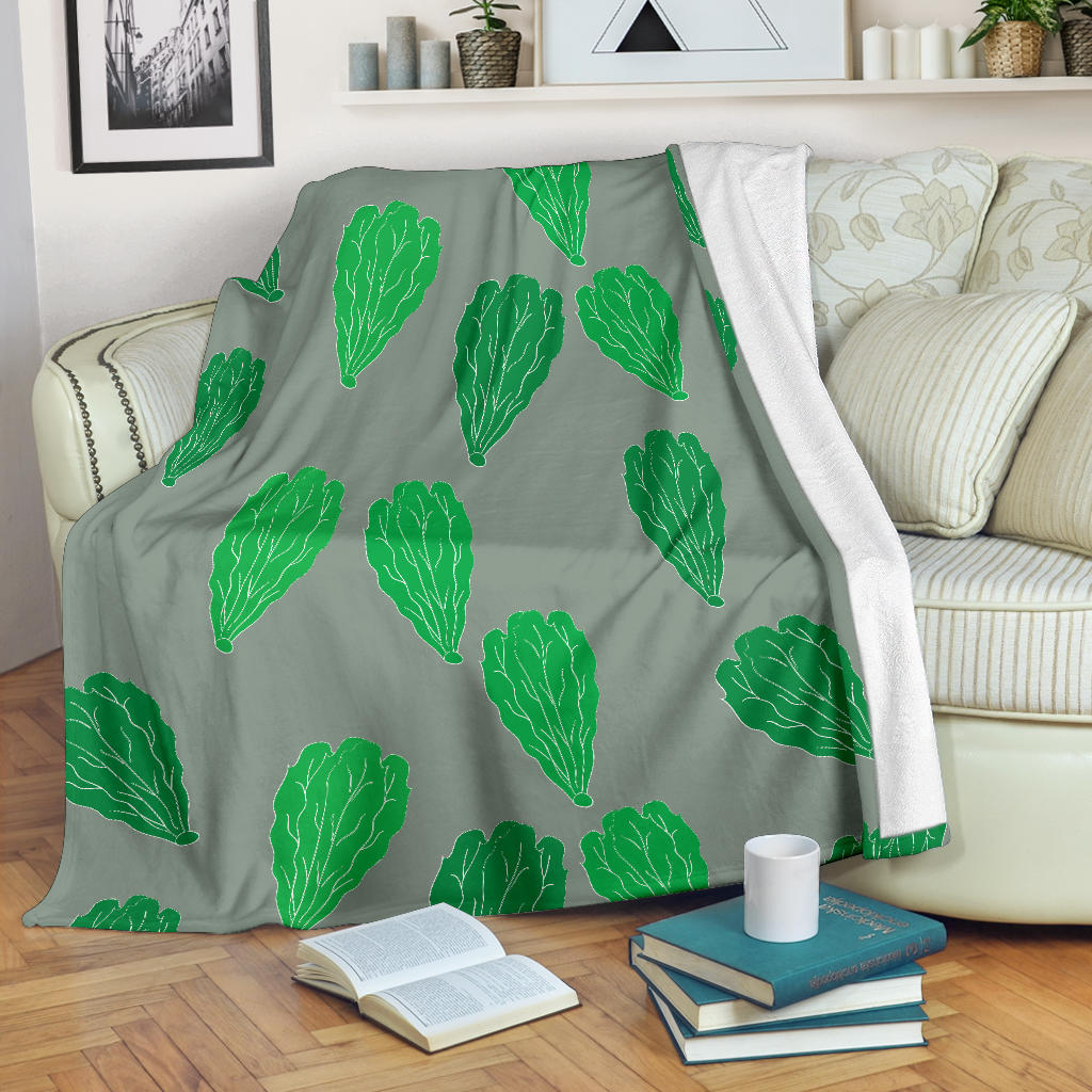 Lettuce Pattern Print Design 02 Premium Blanket