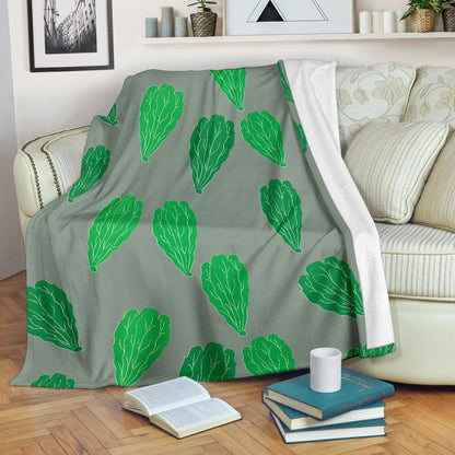 Lettuce Pattern Print Design 02 Premium Blanket