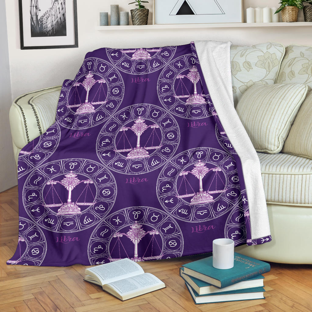 Libra Pattern Print Design 03 Premium Blanket