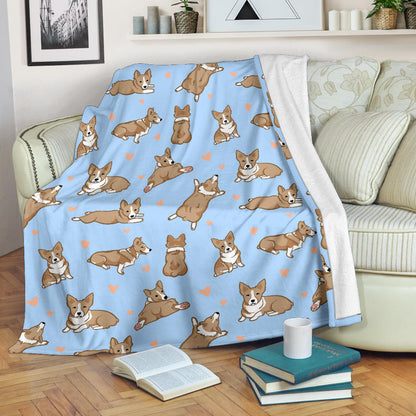 Pembroke Welsh Corgis Pattern Print Design A05 Premium Blanket