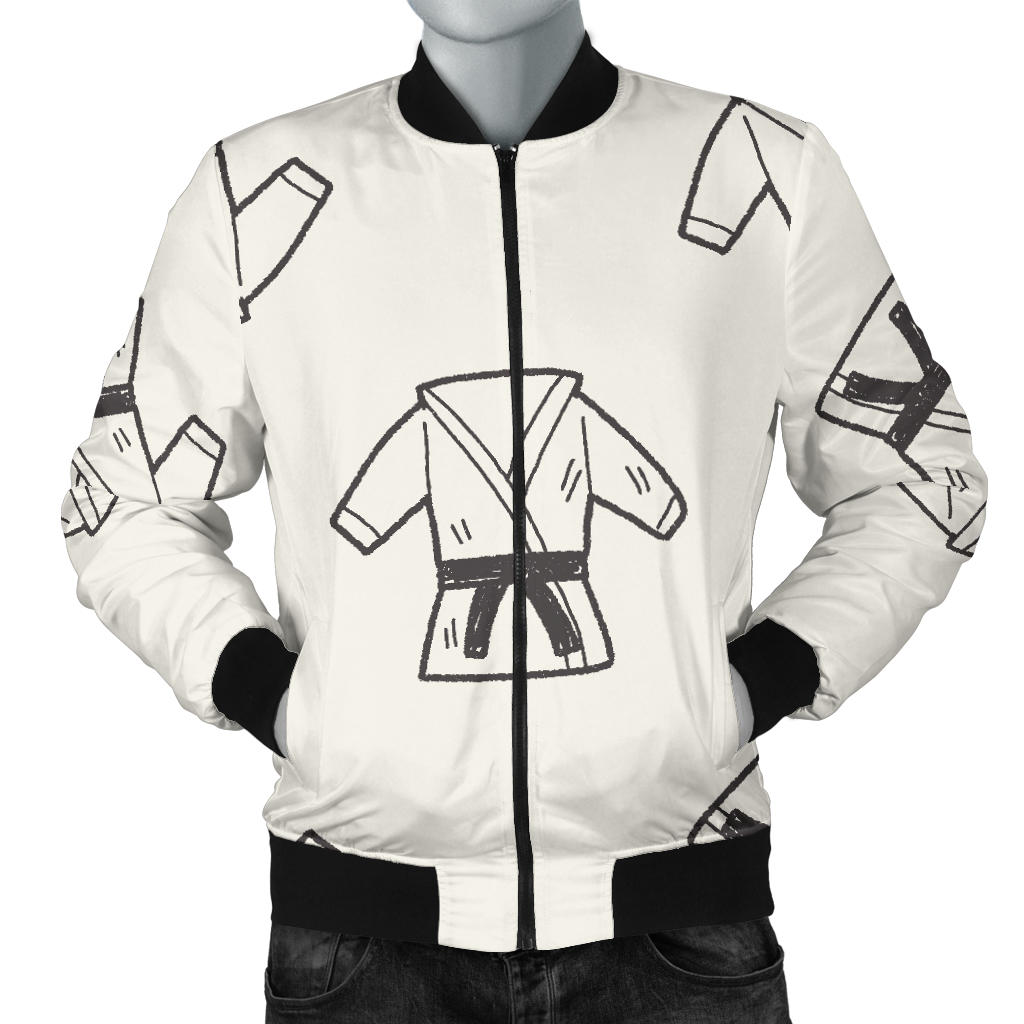 Karate Pattern Print Design 01 Men Bomber Jacket