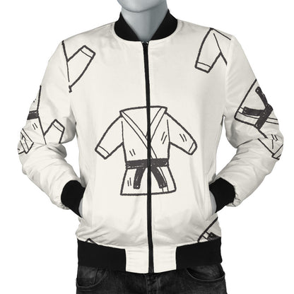 Karate Pattern Print Design 01 Men Bomber Jacket