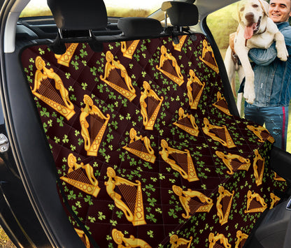 Harp Pattern Print Design 02 Rear Dog Car Seat Cover Hammock
