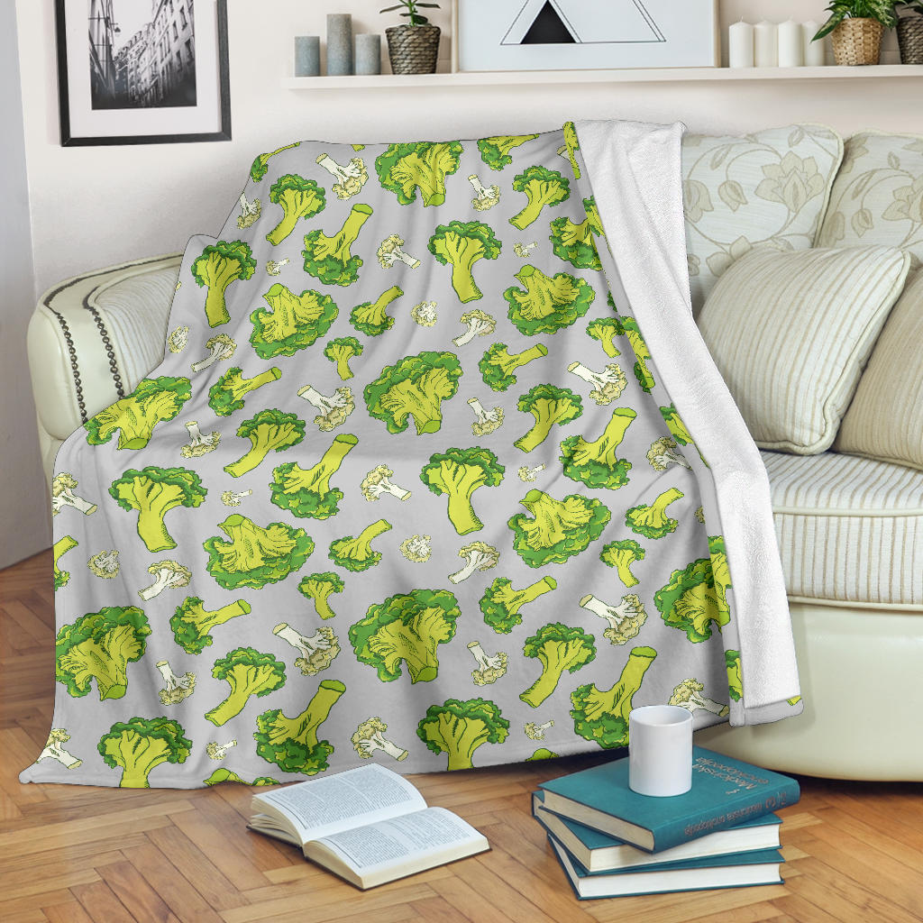 Broccoli Pattern Print Design 03 Premium Blanket