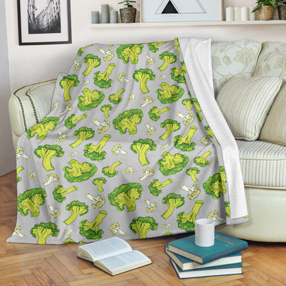 Broccoli Pattern Print Design 03 Premium Blanket
