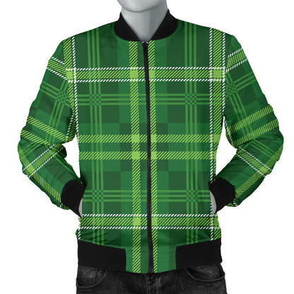 Irish Plaid Pattern Print Design 02 Men Bomber Jacket