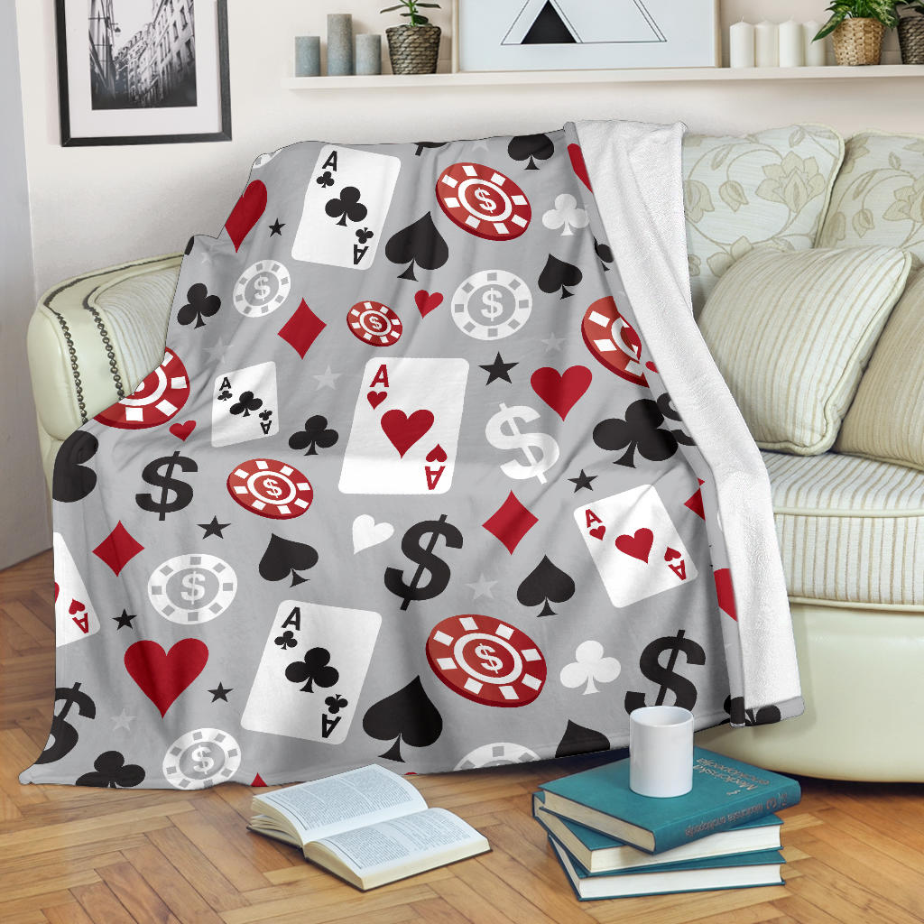 Casino Pattern Print Design 01 Premium Blanket