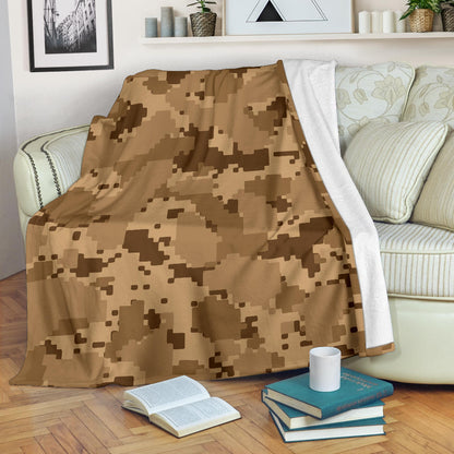 ACU Desert Digital Pattern Print Design 01 Premium Blanket