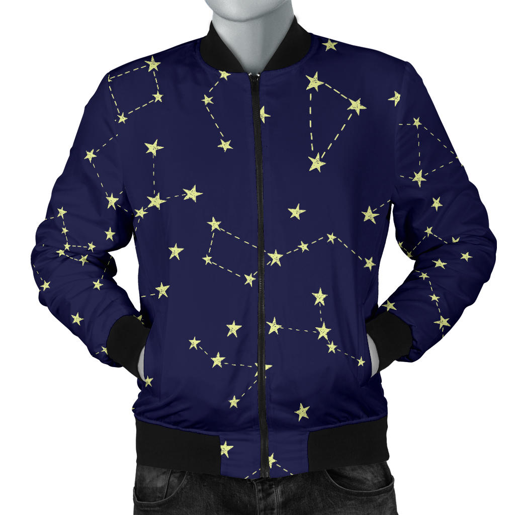 Constellation Pattern Print Design 02 Men Bomber Jacket