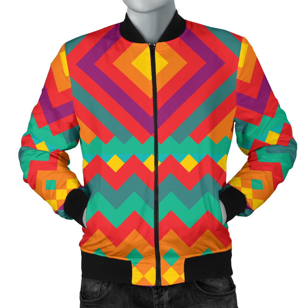 Mexican Pattern Print Design 04 Men Bomber Jacket