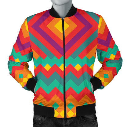 Mexican Pattern Print Design 04 Men Bomber Jacket